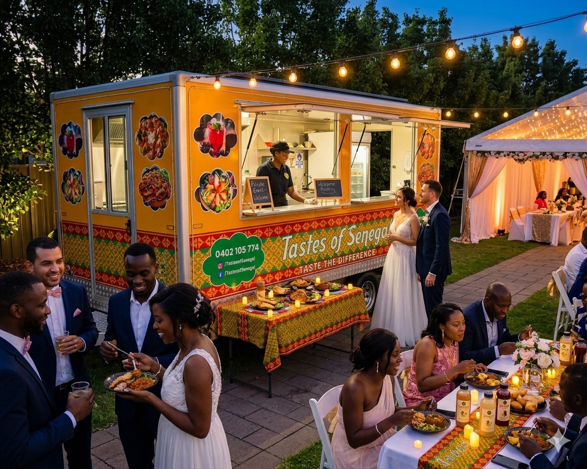 Tastes of Senegal wedding catering stall
