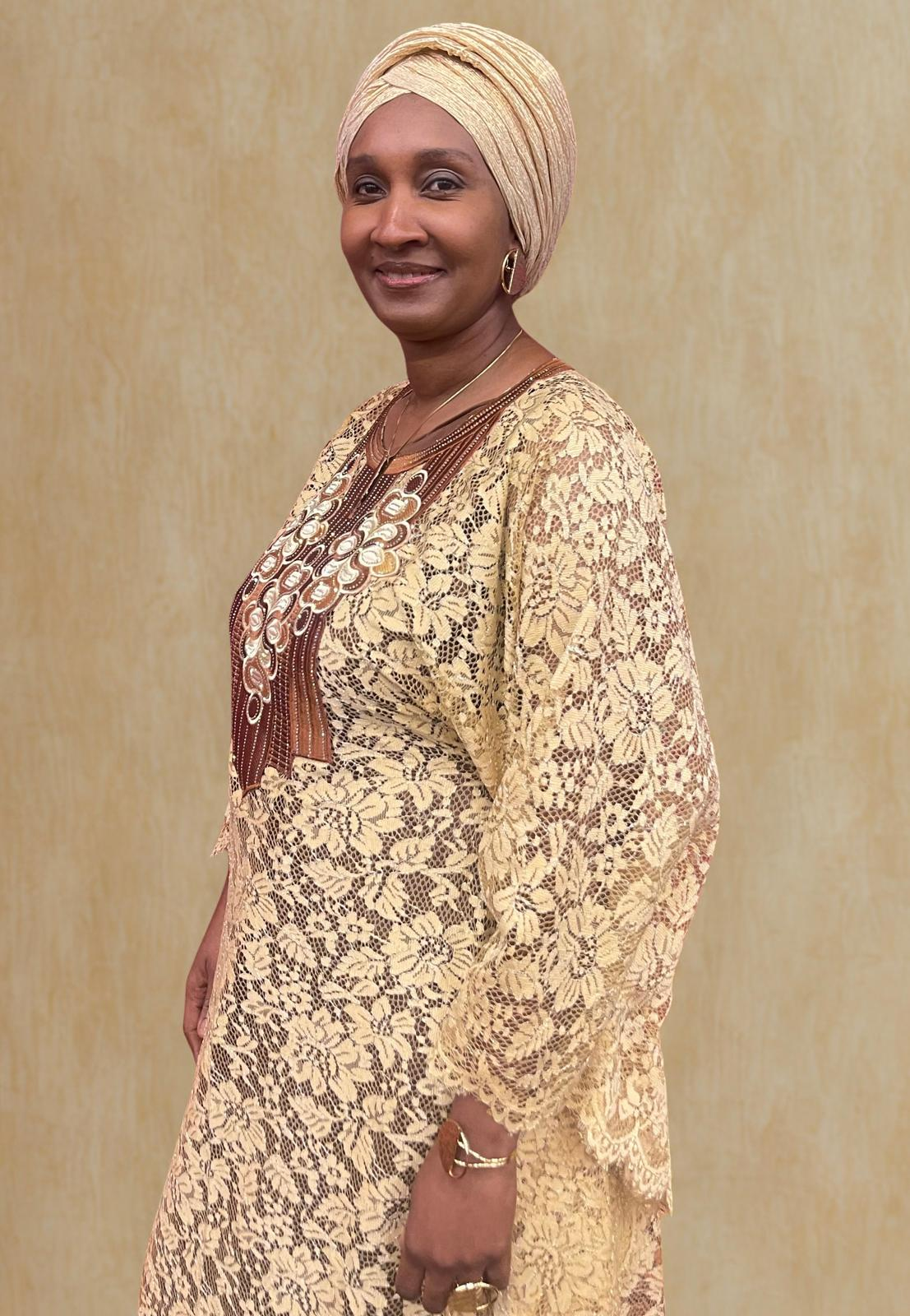 Aissatou Ba, founder of Tastes of Senegal, in traditional Senegalese attire